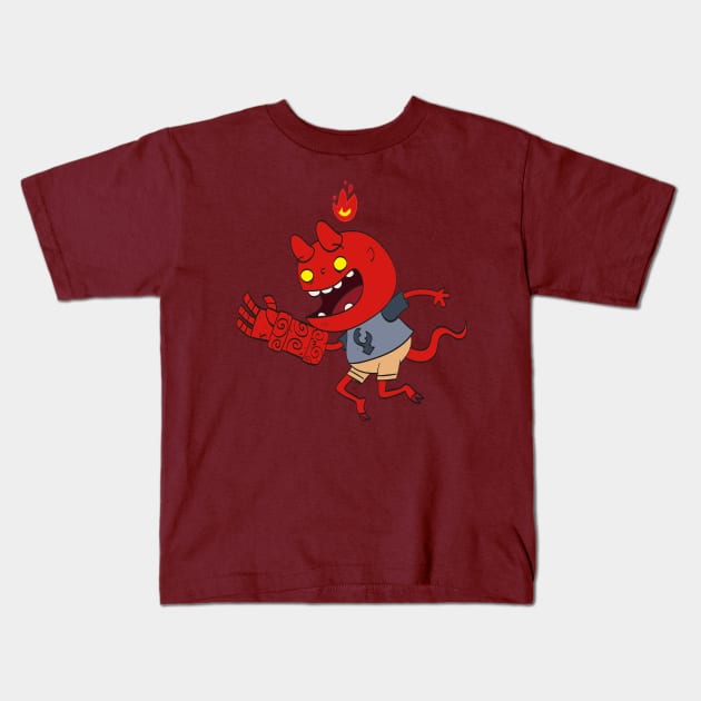 Little Hellboy Kids T-Shirt by thiagoegg